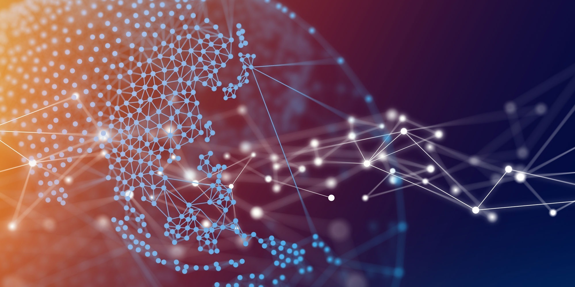 globe and  network connection points